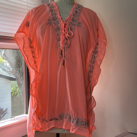 Spiaggia Dolce Coral Cover Up - Picture 1 of 8